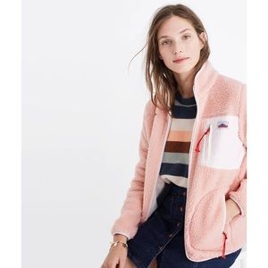 Madewell x Penfield Lucan Pink Fleece Jacket NWOT